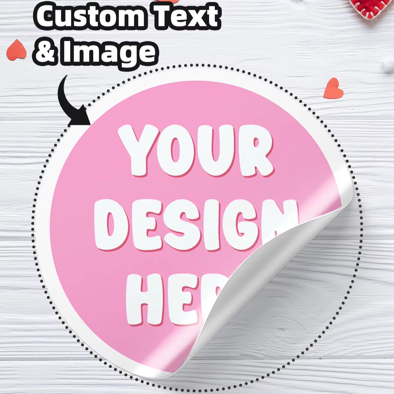 Personalised Candle Label - 1/48/96 Pezzi Adesivi Rotondi Impermeabili Personalizzati
