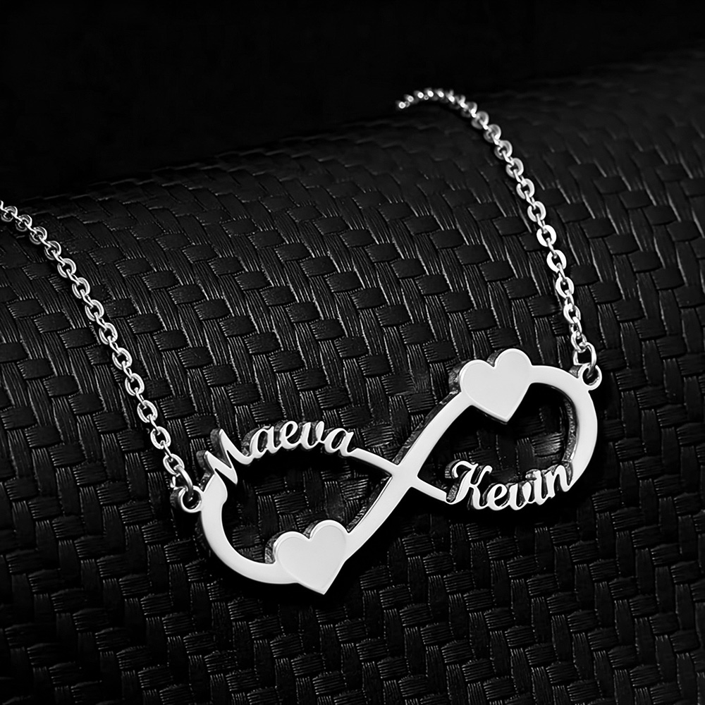 Name Necklace Custom - Collana con nome personalizzato, ciondolo a