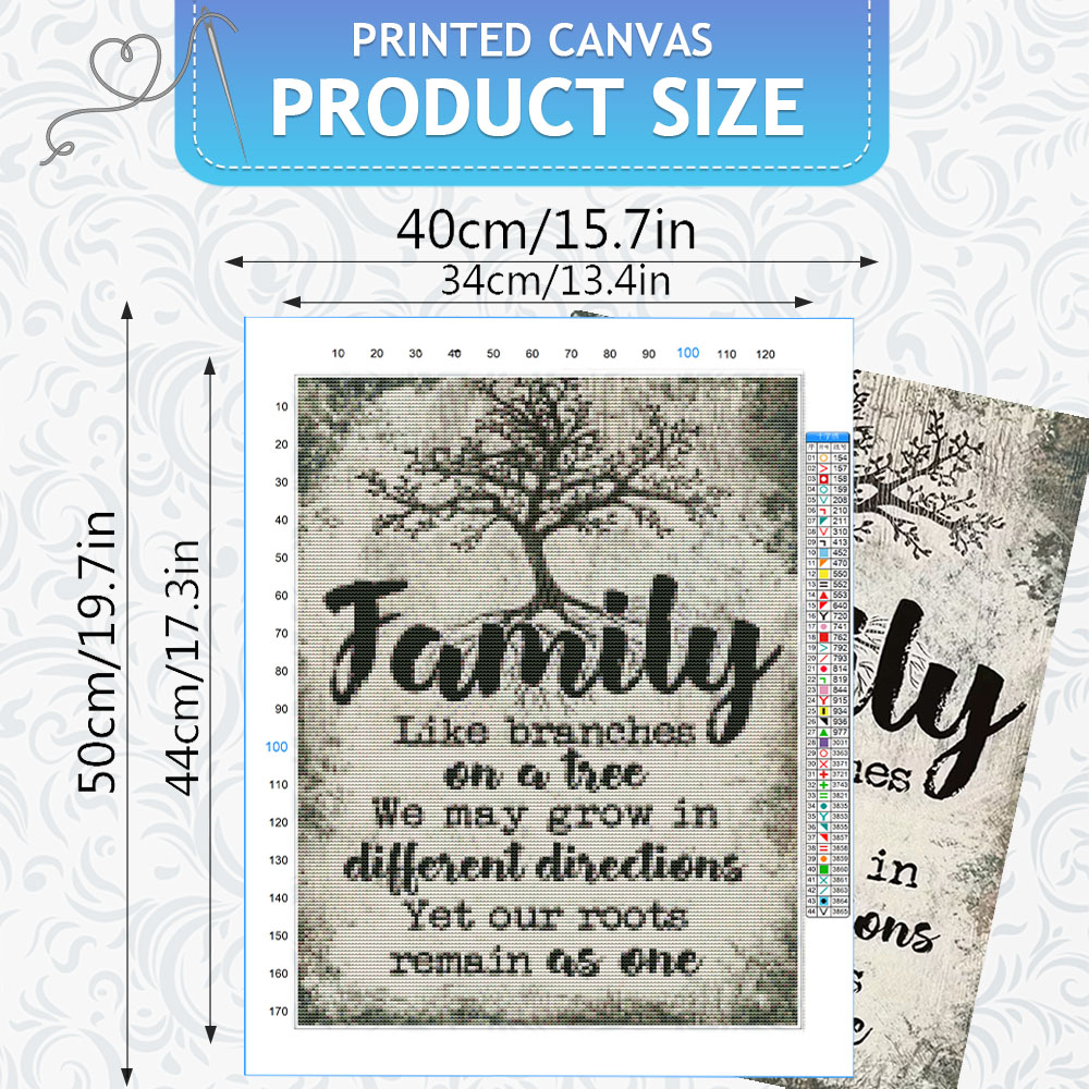 HUACAN Kit Completo Punto Croc - Family Tree Print recensione e prezzo