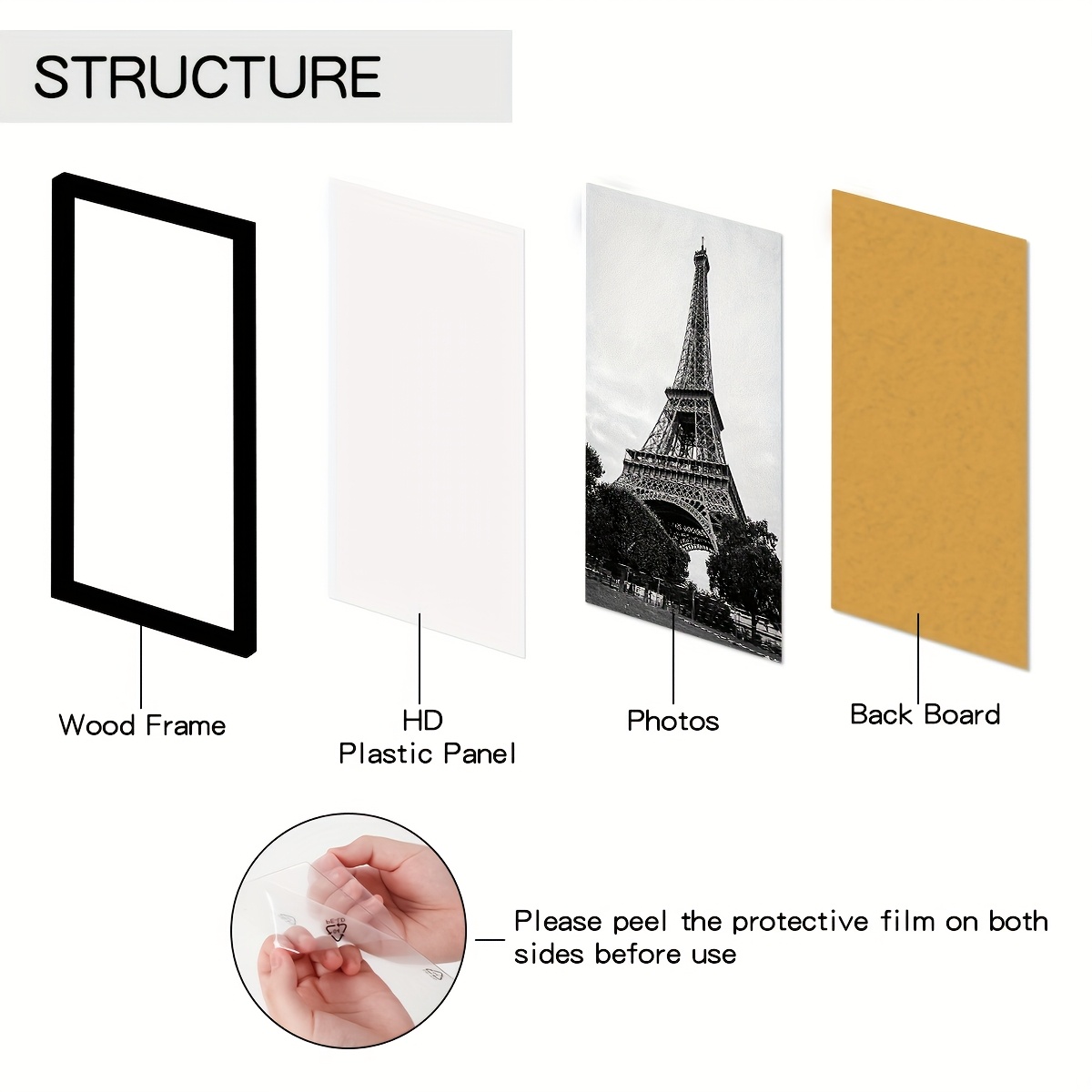 Set da 5 pezzi Cornici per fot - Engraved Wood Frame recensione e prezzo