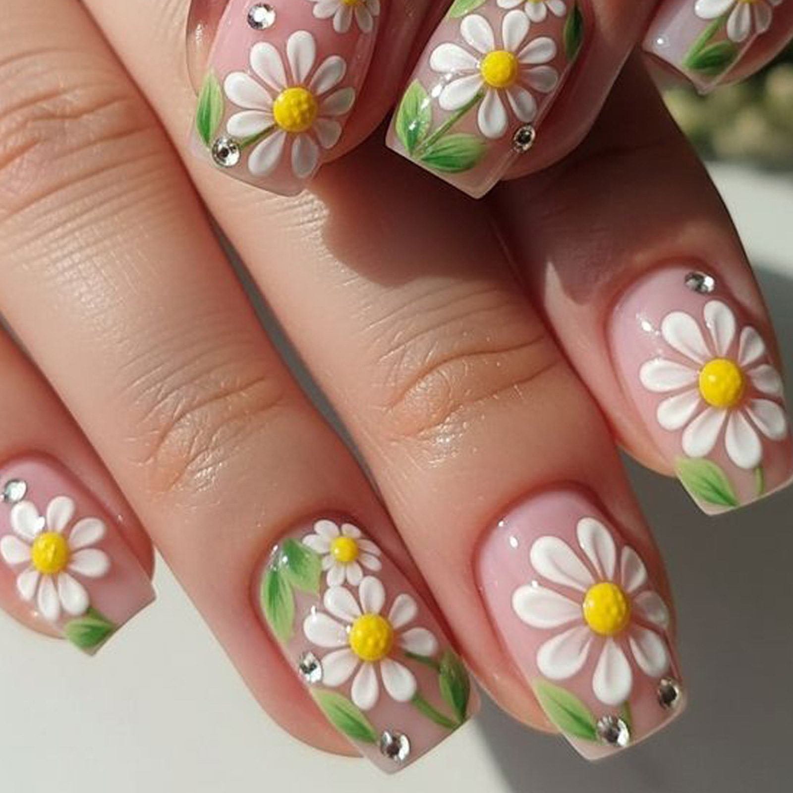 Unghie finte corte e medie per - Pressed Flower Art recensione e prezzo