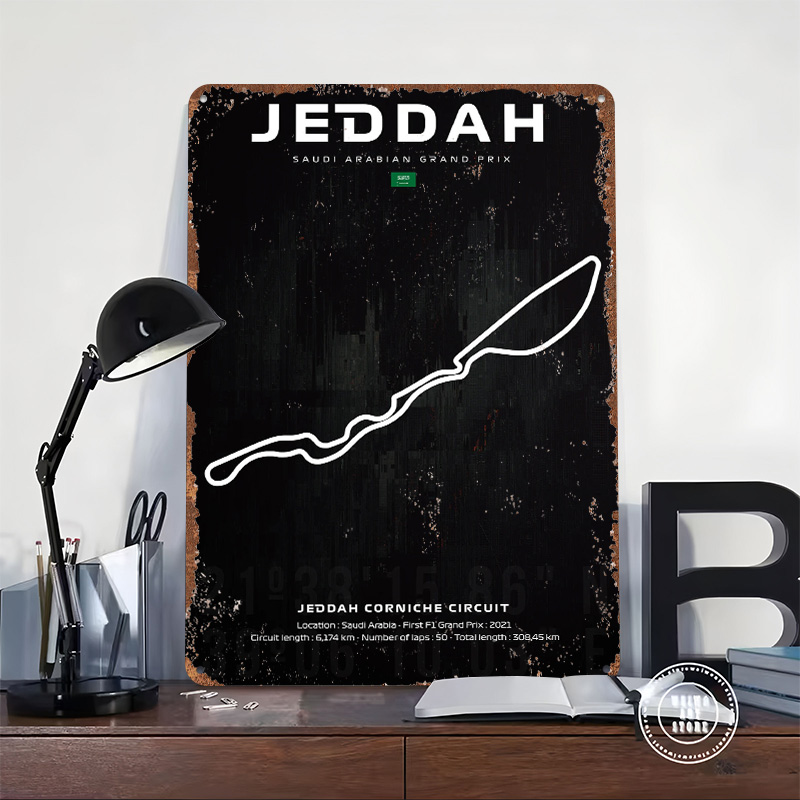 Poster Mappa Circuito di Jedda - Custom Map Poster recensione e prezzo