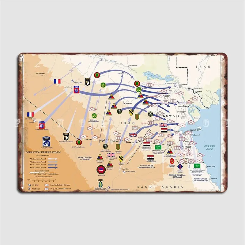 Operazione Desert Storms Mappa - Custom Map Poster recensione e prezzo